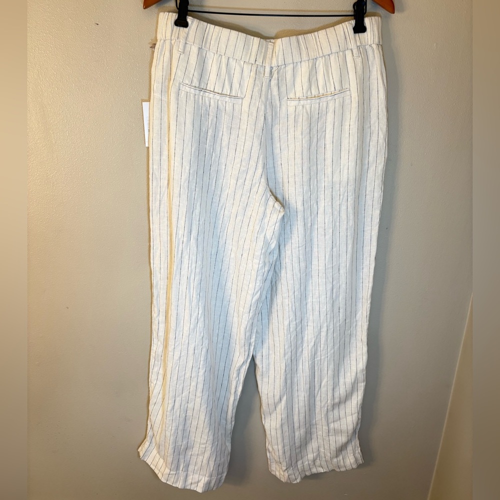 A New Day Linen Blend Wide Leg Pants Lightweight High Rise Summer Trousers - Picture 2 of 9